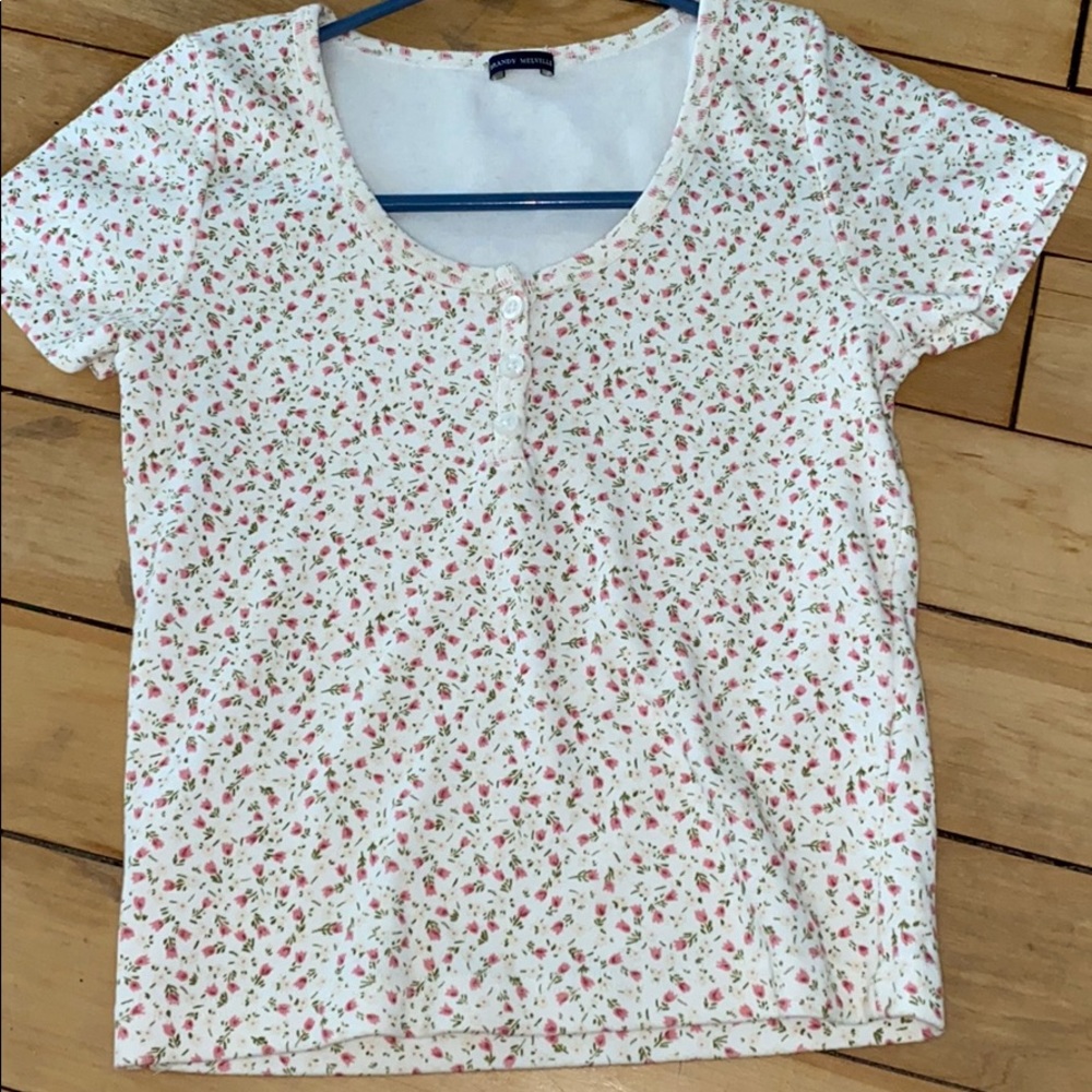 Floral brandy Melville zelly top